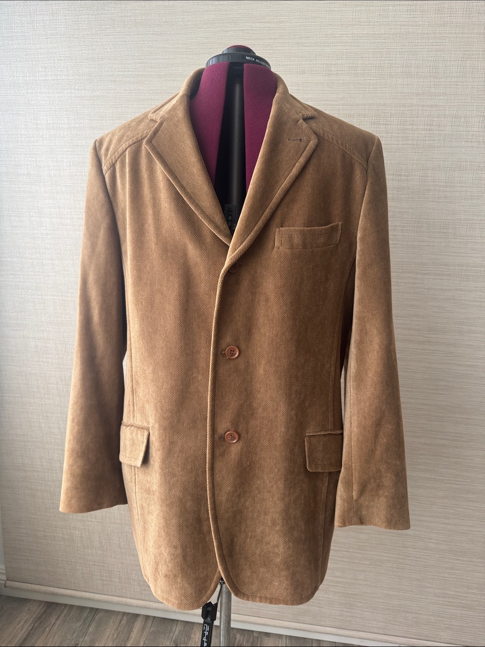 Dolce Gabbana Blazer Leopard Lining Tan Textured Jacket Italy 54